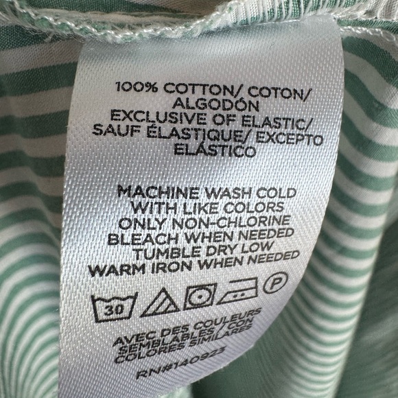 NWT LOFT Green and White Striped Sleeveless Smocked Midi Dress - Picture 10 of 12